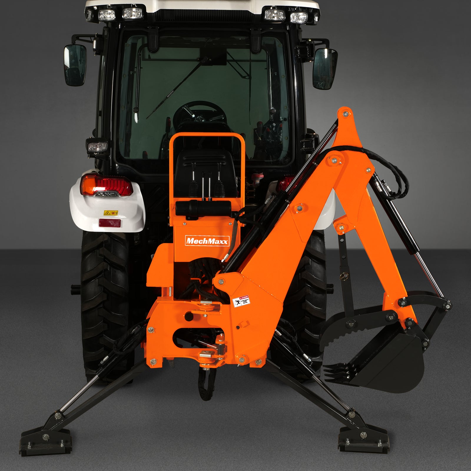 Backhoe Swing Ride MechMaxx 8ft Digging Depth, 25-45HP, 180° Swing Arc PTO Backhoe , BH76
