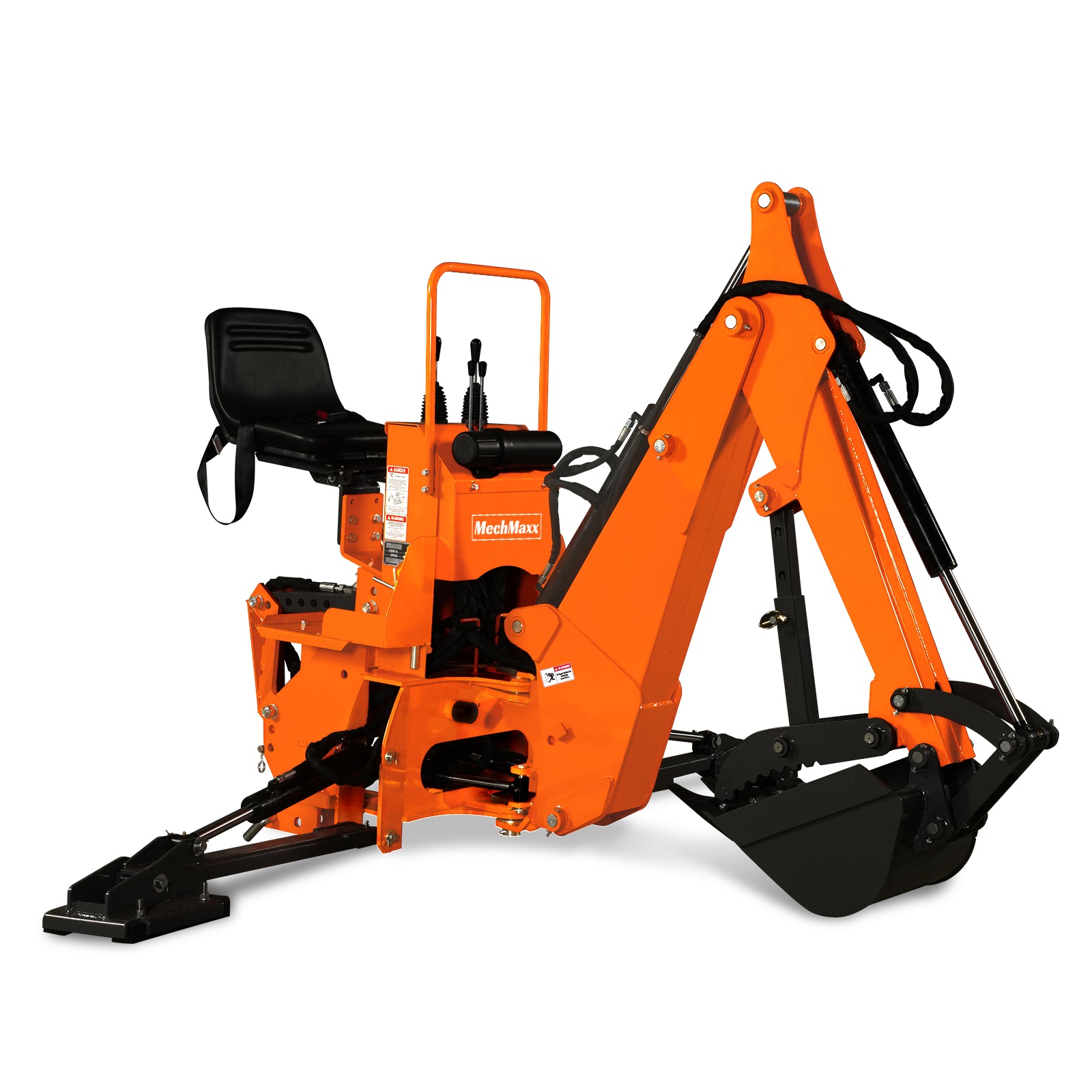 Backhoe Swing Ride MechMaxx 8ft Digging Depth, 25-45HP, 180° Swing Arc PTO Backhoe , BH76