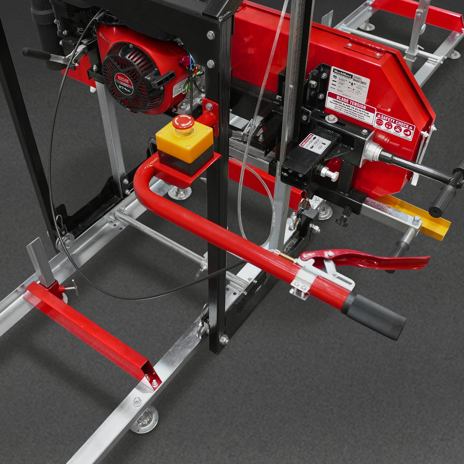 22" Portable Sawmill, 274cc 8.1HP Gasoline Engine, 18" Board Width, 13' Track Length , SM-22