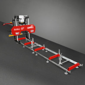 22" Portable Sawmill, 274cc 8.1HP Gasoline Engine, 18" Board Width, 13' Track Length , SM-22
