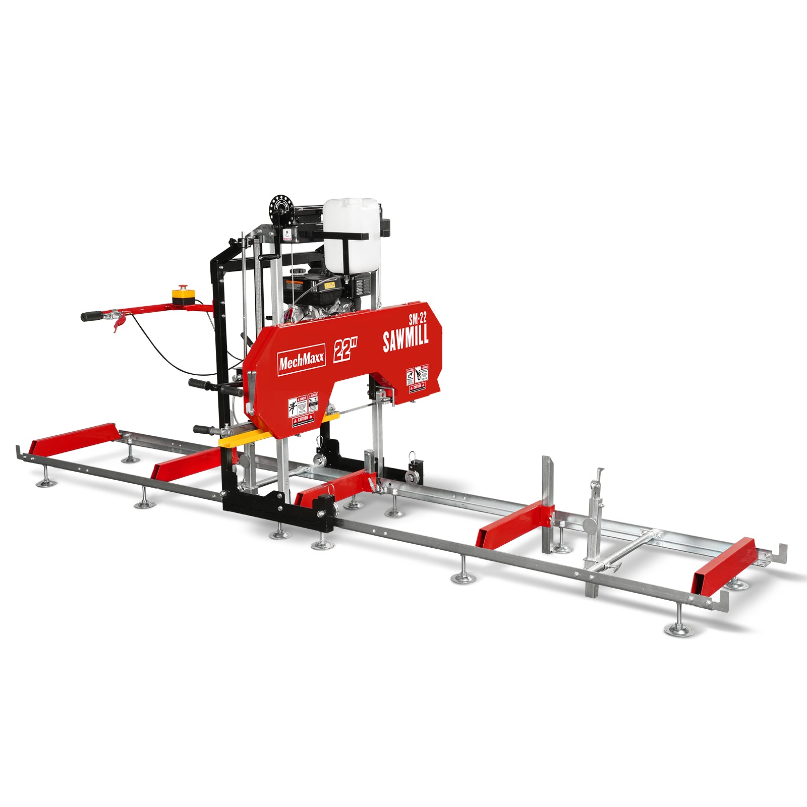 22" Portable Sawmill, 274cc 8.1HP Gasoline Engine, 18" Board Width, 13' Track Length , SM-22