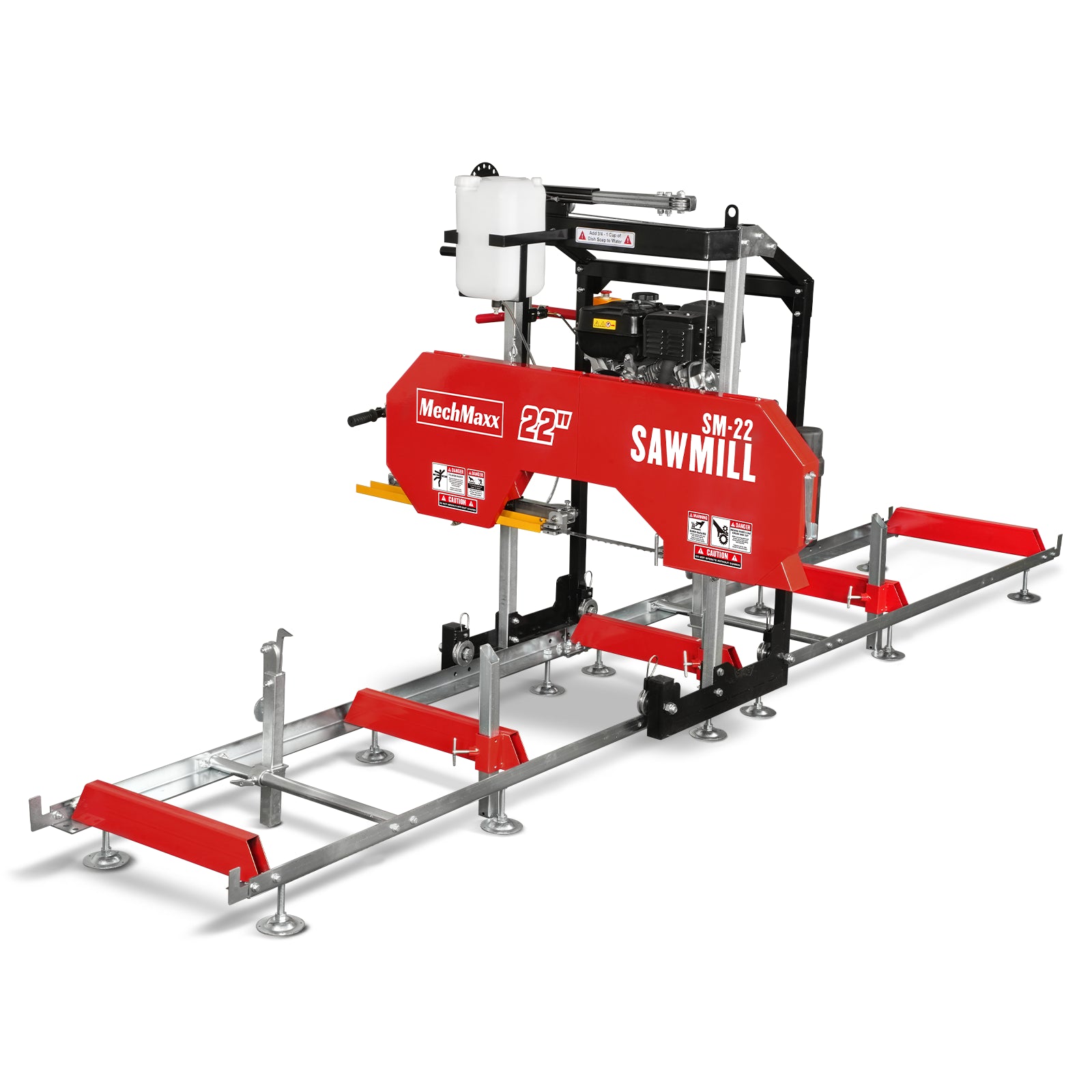 22" Portable Sawmill, 270cc 9HP Gasoline Engine, 20" Board Width, 13' Track Length , SM22