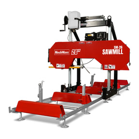 26" Portable Sawmill,  459cc 15HP E-Start Gasoline Engine,  20" Board  Width,  13' Track Length ,  SM-26
