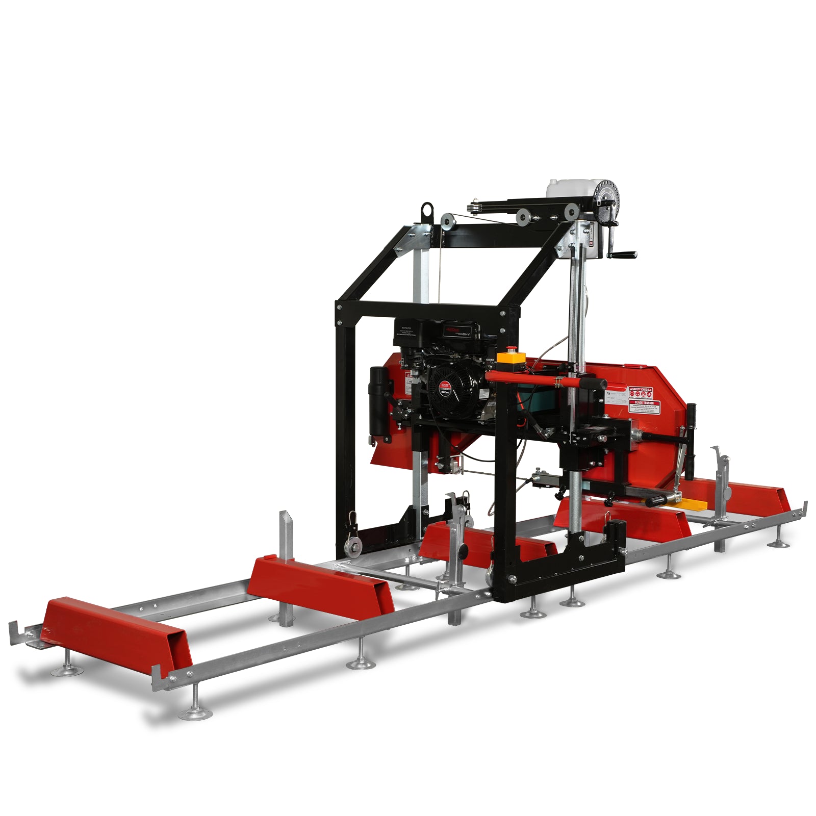 26" Portable Sawmill, 420cc 15HP E-Start Gasoline Engine, 22" Board  Width, 13' Track Length , SM26