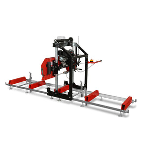 26" Portable Sawmill, 420cc 15HP E-Start Gasoline Engine, 22" Board  Width, 13' Track Length , SM26