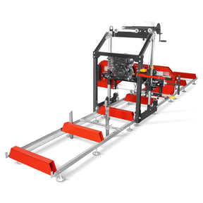 26" Portable Sawmill (5x Blades Included), KOHLER CH440 429cc E-Start Gasoline Engine, 22" Board Width, 20' Track Length (13' Track Length + 6.6' Track Extension Included) , SM-26