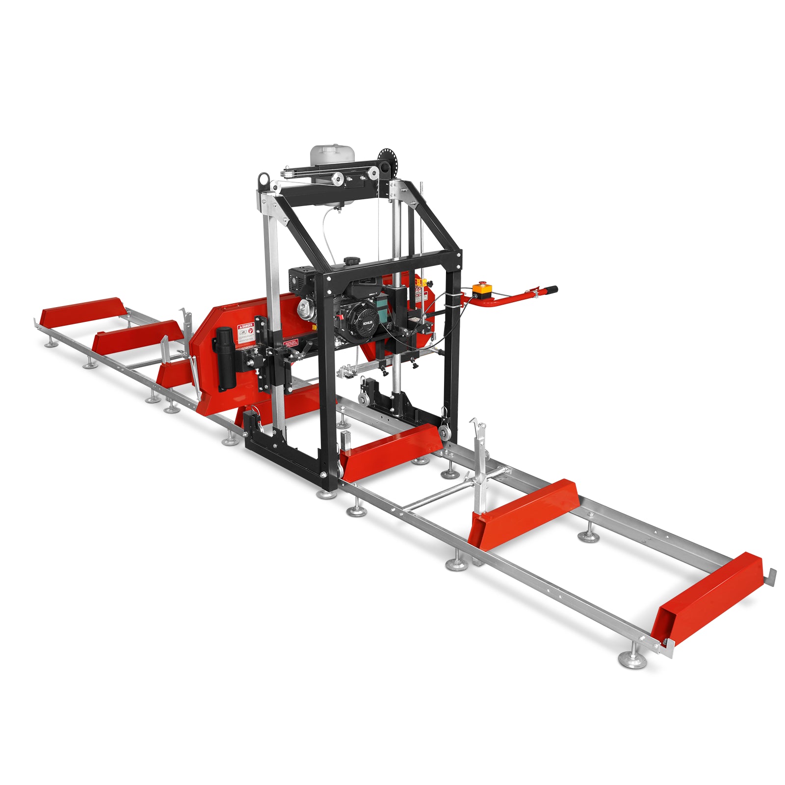26" Portable Sawmill (5x Blades Included), KOHLER CH440 429cc E-Start Gasoline Engine, 22" Board Width, 20' Track Length (13' Track Length + 6.6' Track Extension Included) , SM-26