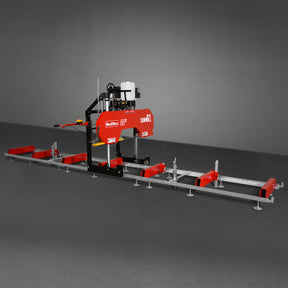 26" Portable Sawmill （5x Blades Included), 420cc 15HP E-Start Gasoline Engine, 22" Board Width, 20' Track Length (6.6' Track Extension Included)