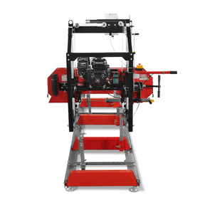 26" Portable Sawmill,  420cc 15HP E-Start Gasoline Engine,  20" Board  Width,  13' Track Length ,  SM-26