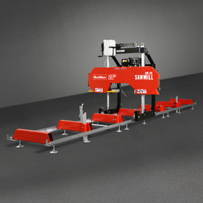 26" Portable Sawmill (5x Blades Included),  KOHLER CH440 429cc E-Start Gasoline Engine,  20" Board Width,  20' Track Length (13' Track Length + 6.4' Track Extension Included) ,  SM-26