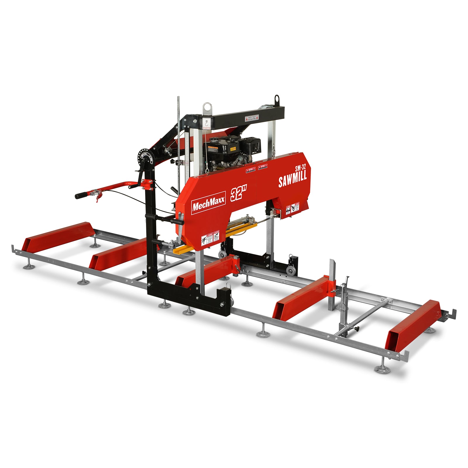 32" Portable Sawmill, 420cc 15HP E-Start Gasoline Engine, 29" Board Width, 13' Track Length , SM32