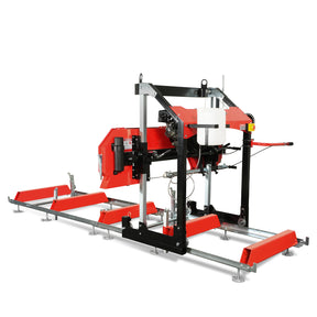 32" Portable Sawmill, 420cc 15HP E-Start Gasoline Engine, 29" Board Width, 13' Track Length , SM32