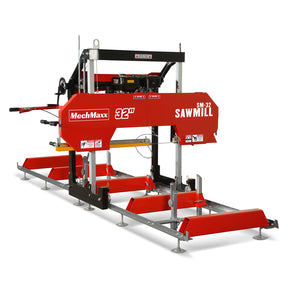 32" Portable Sawmill, KOHLER CH440 429cc E-Start Gasoline Engine, 29" Board Width, 13' Track Length , SM32