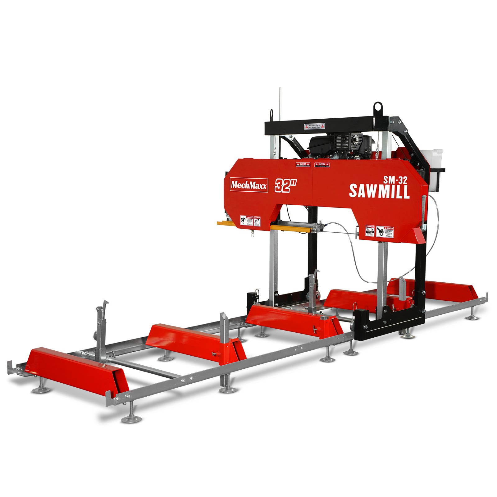 32" Portable Sawmill, KOHLER CH440 429cc E-Start Gasoline Engine, 29" Board Width, 13' Track Length , SM32