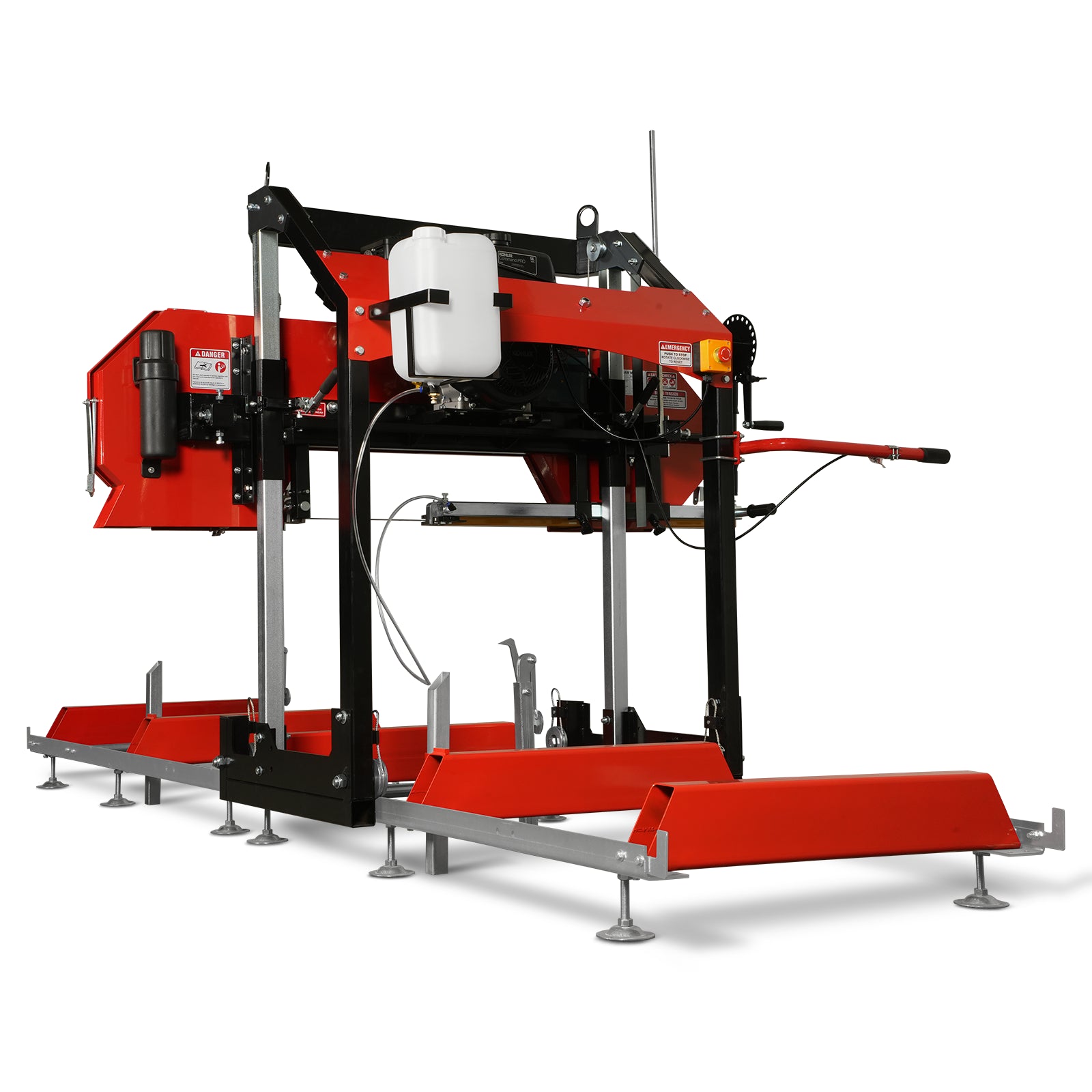 32" Portable Sawmill, KOHLER CH440 429cc E-Start Gasoline Engine, 29" Board Width, 13' Track Length , SM32