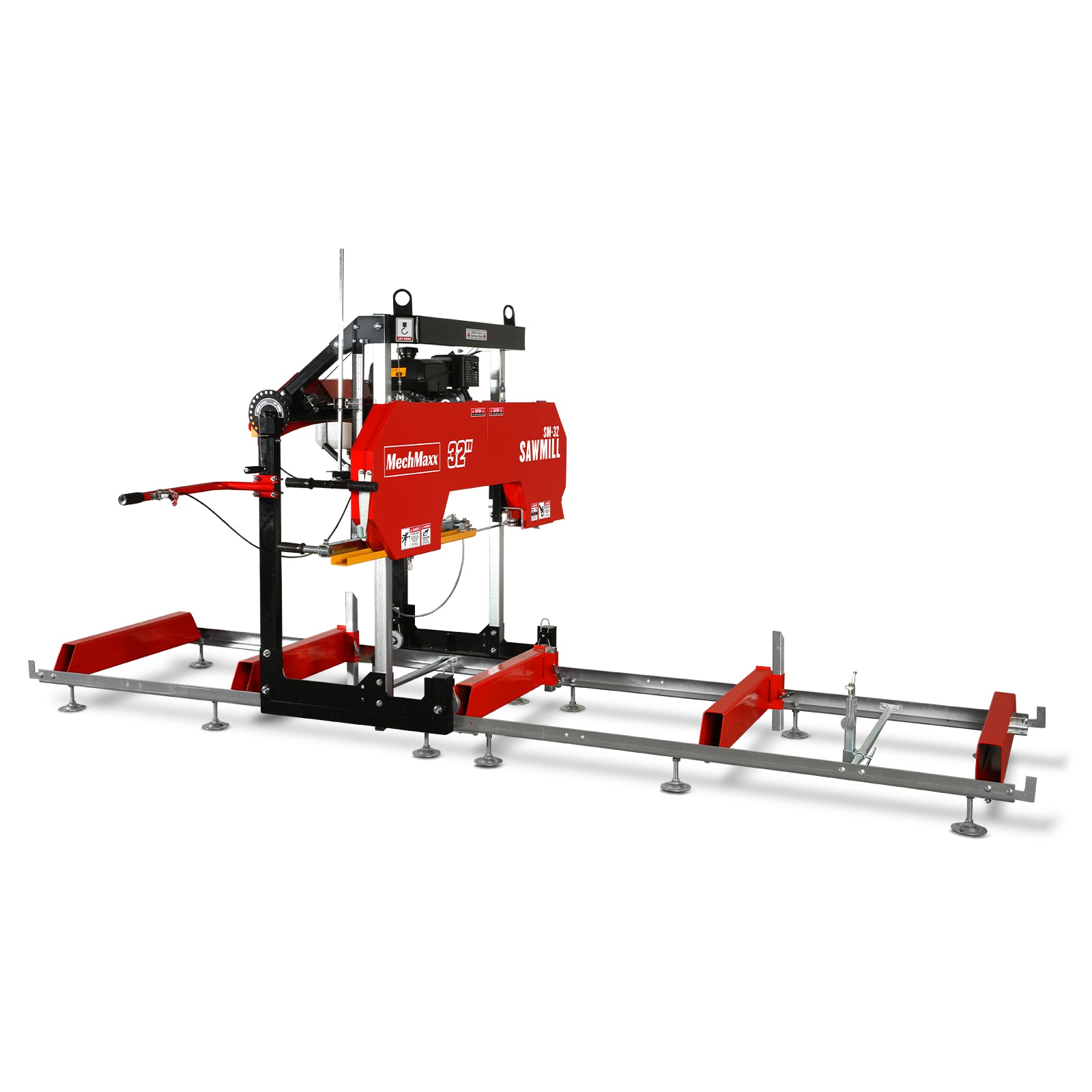 32" Portable Sawmill, KOHLER CH440 429cc E-Start Gasoline Engine, 29" Board Width, 13' Track Length , SM32