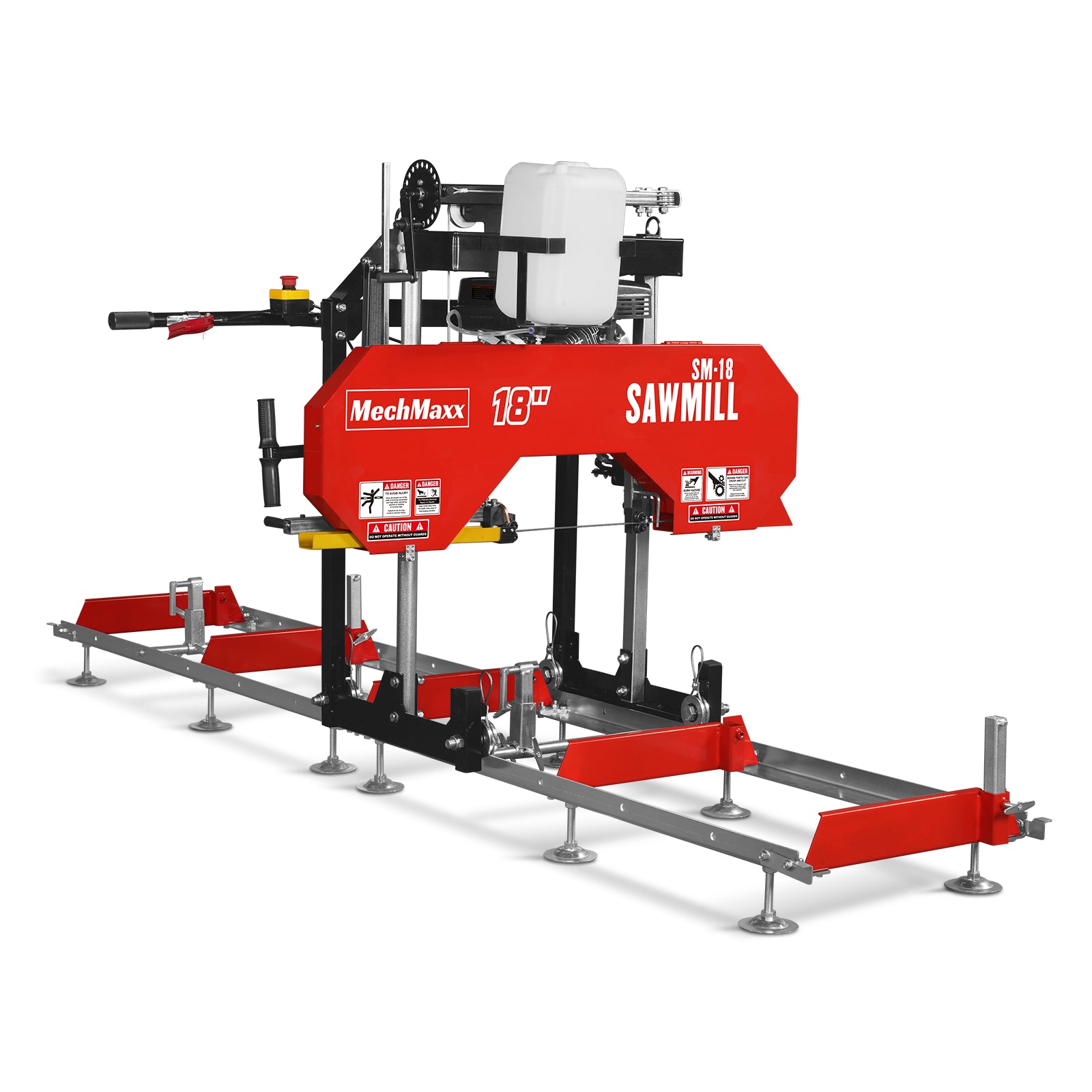 18" Portable Sawmill, 212cc 7HP Gasoline Engine, 15" Board  Width, 10' Track Length , SM18