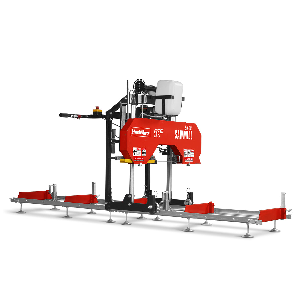 18" Portable Sawmill, 212cc 7HP Gasoline Engine, 15" Board  Width, 10' Track Length , SM18