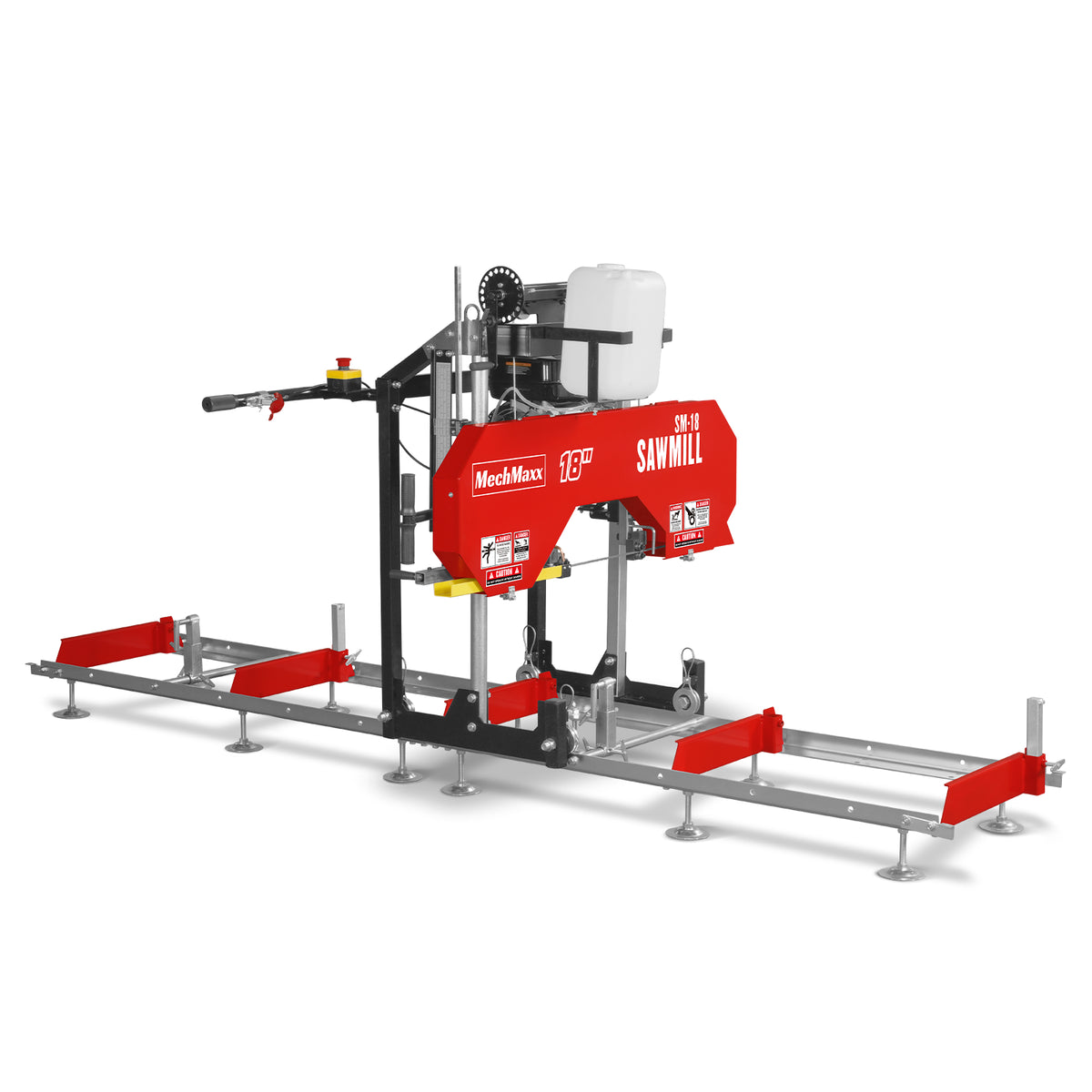 18" Portable Sawmill, 212cc 7HP Gasoline Engine, 15" Board  Width, 10' Track Length , SM18