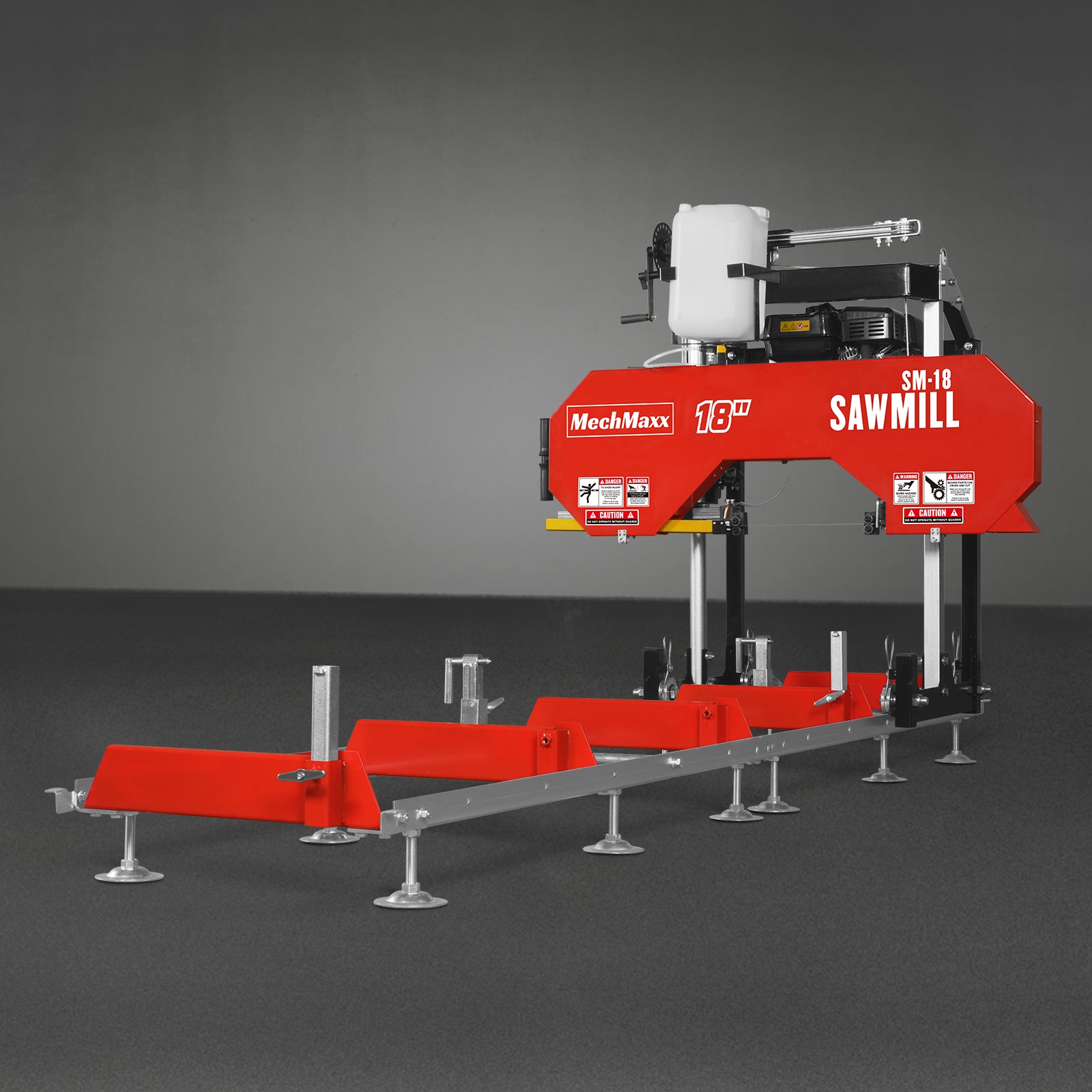 18" Portable Sawmill, 212cc 7HP Gasoline Engine, 15" Board  Width, 10' Track Length , SM18