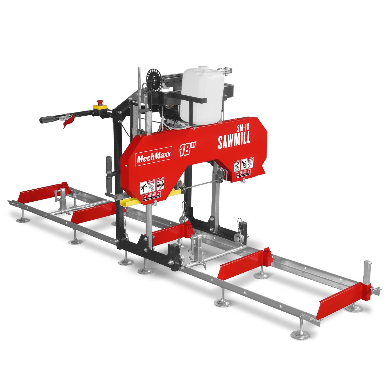 18" Portable Sawmill, 212cc 7HP Gasoline Engine, 15" Board  Width, 10' Track Length , SM18