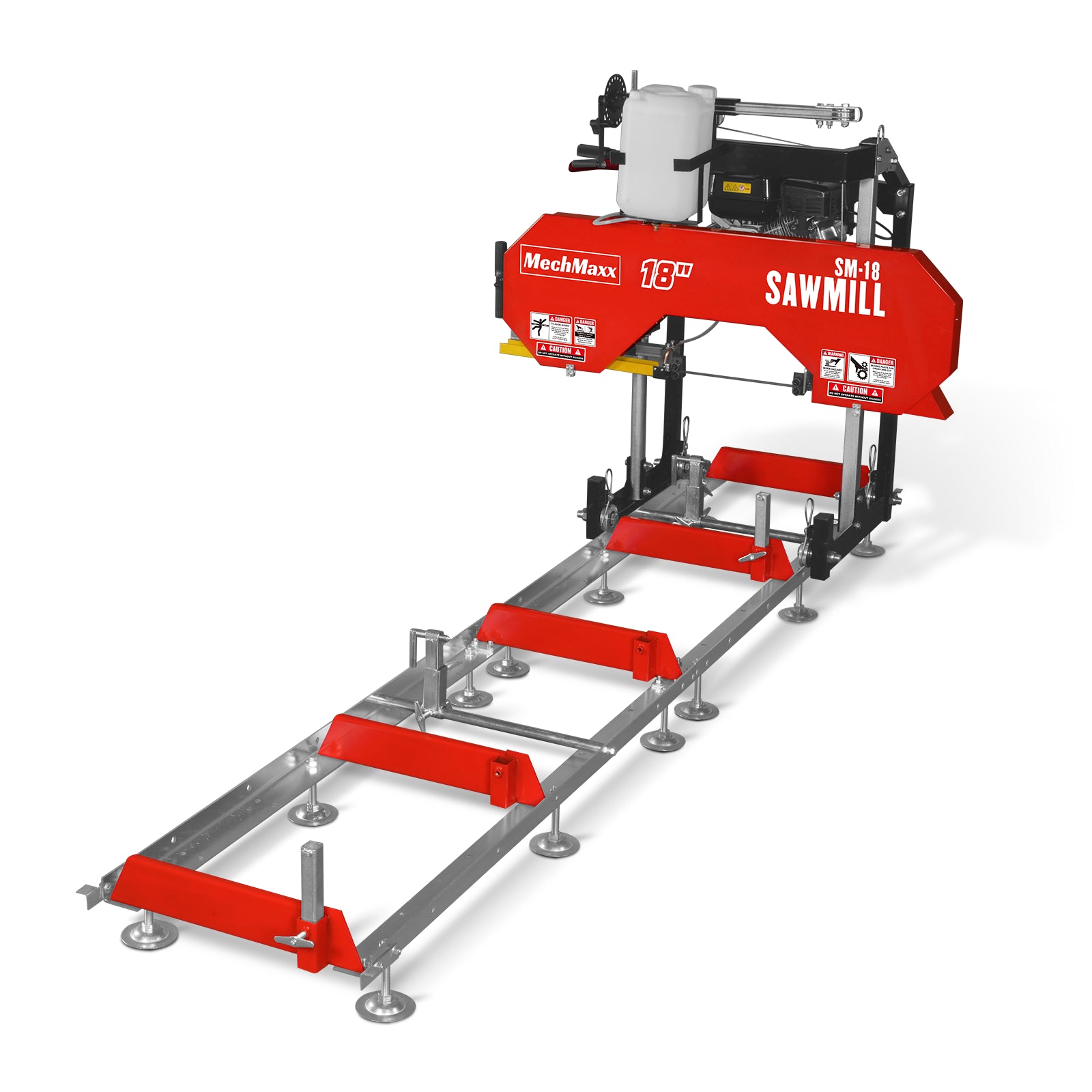 18" Portable Sawmill, 212cc 7HP Gasoline Engine, 15" Board  Width, 10' Track Length , SM18