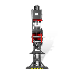 100 Ton H-Frame Electric Hydraulic Shop Press with Hand Winch,  110V Motor,  Fully Welded Steel Frame,  Safety Guard,  Foot Pedal Control,  HSP100E