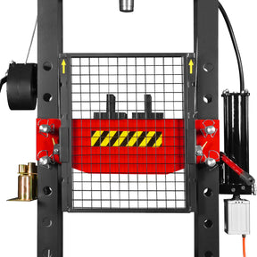 30 Ton H-Frame Air/Hydraulic Shop Press with Hand Winch & Press Pin Kit,  Fully Welded Steel Frame,  Safety Guard,  Foot Pedal Control,  HSP30