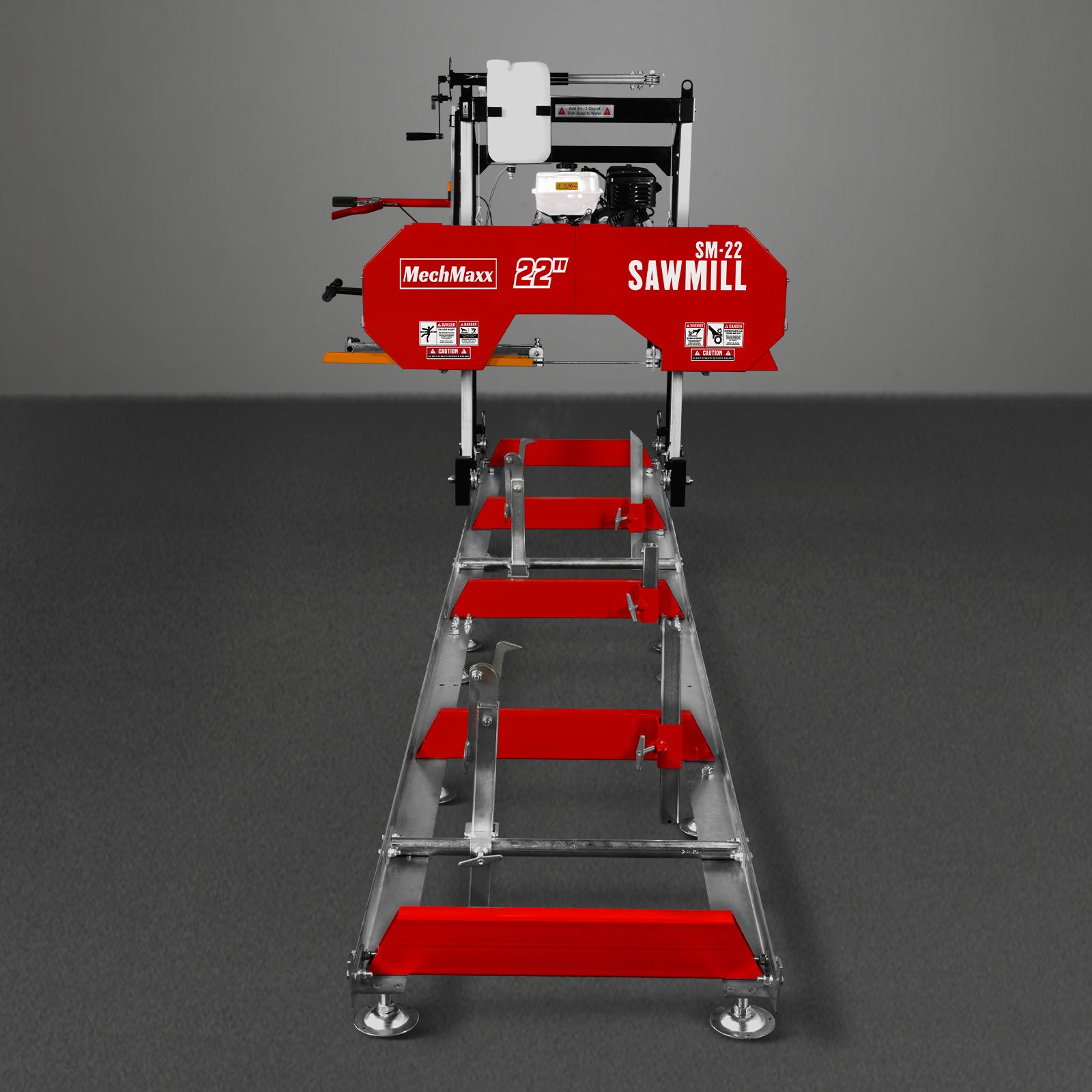 22" Portable Sawmill, 224cc  7HP Gasoline Engine, 20" Board Width, 13' Track Length , SM22