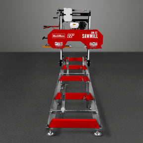 22" Portable Sawmill, 224cc  7HP Gasoline Engine, 20" Board Width, 13' Track Length , SM22