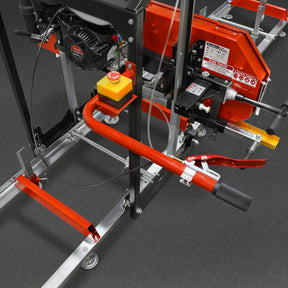 22" Portable Sawmill, 224cc  7HP Gasoline Engine, 20" Board Width, 13' Track Length , SM22