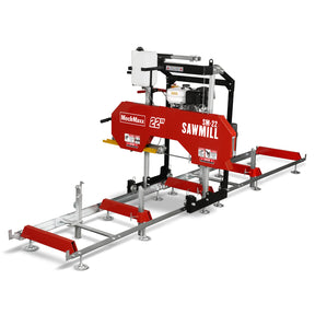22" Portable Sawmill, 224cc  7HP Gasoline Engine, 20" Board Width, 13' Track Length , SM22