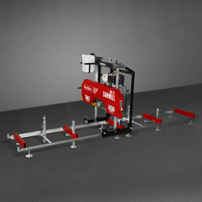 22" Portable Sawmill, 224cc  7HP Gasoline Engine, 20" Board Width, 13' Track Length , SM22
