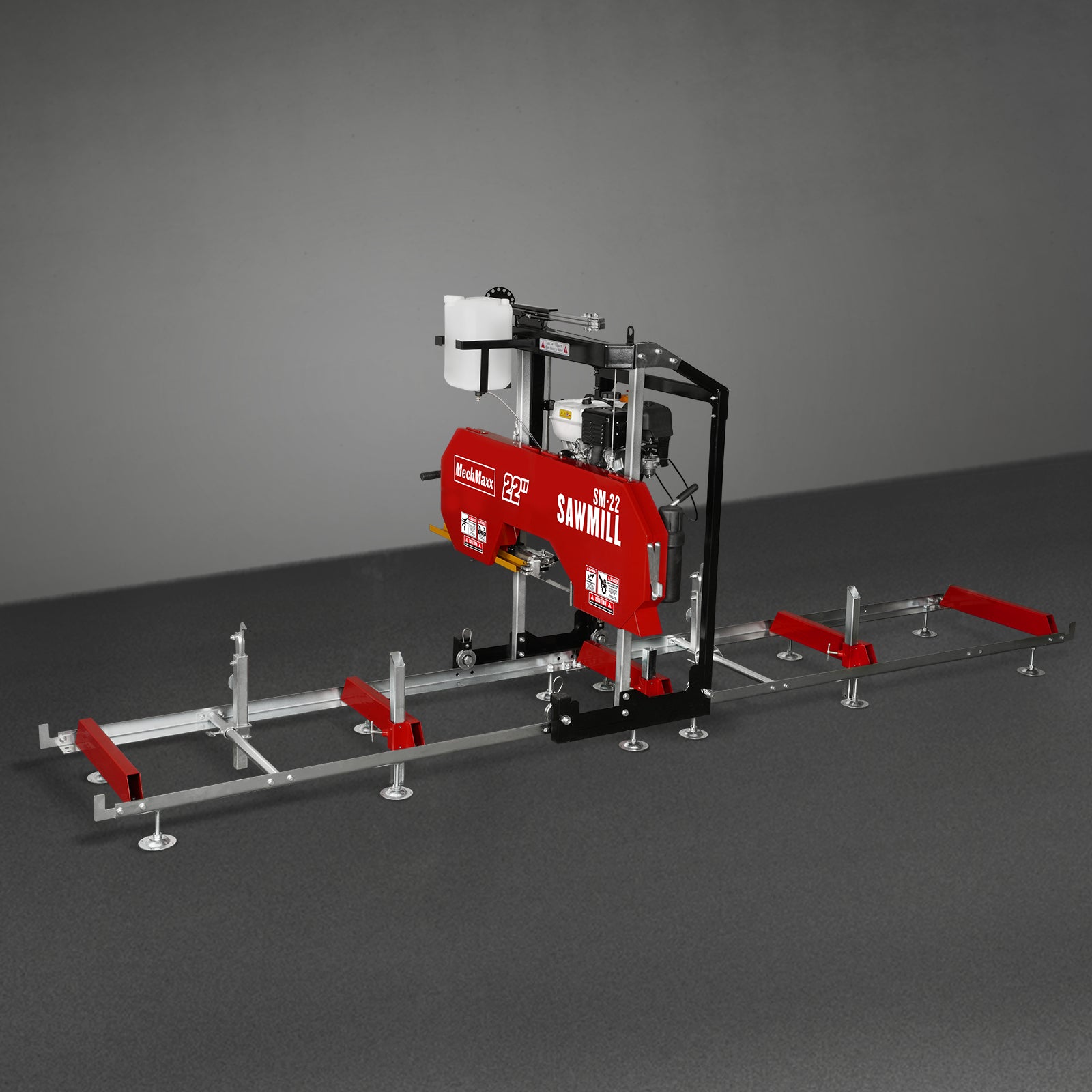 22" Portable Sawmill, 224cc  7HP Gasoline Engine, 20" Board Width, 13' Track Length , SM22