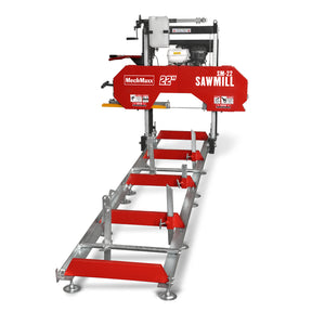 22" Portable Sawmill, 224cc  7HP Gasoline Engine, 20" Board Width, 13' Track Length , SM22