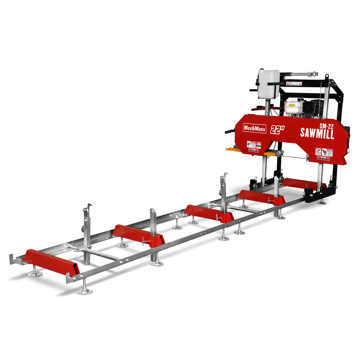 22" Portable Sawmill, 224cc  7HP Gasoline Engine, 20" Board Width, 13' Track Length , SM22
