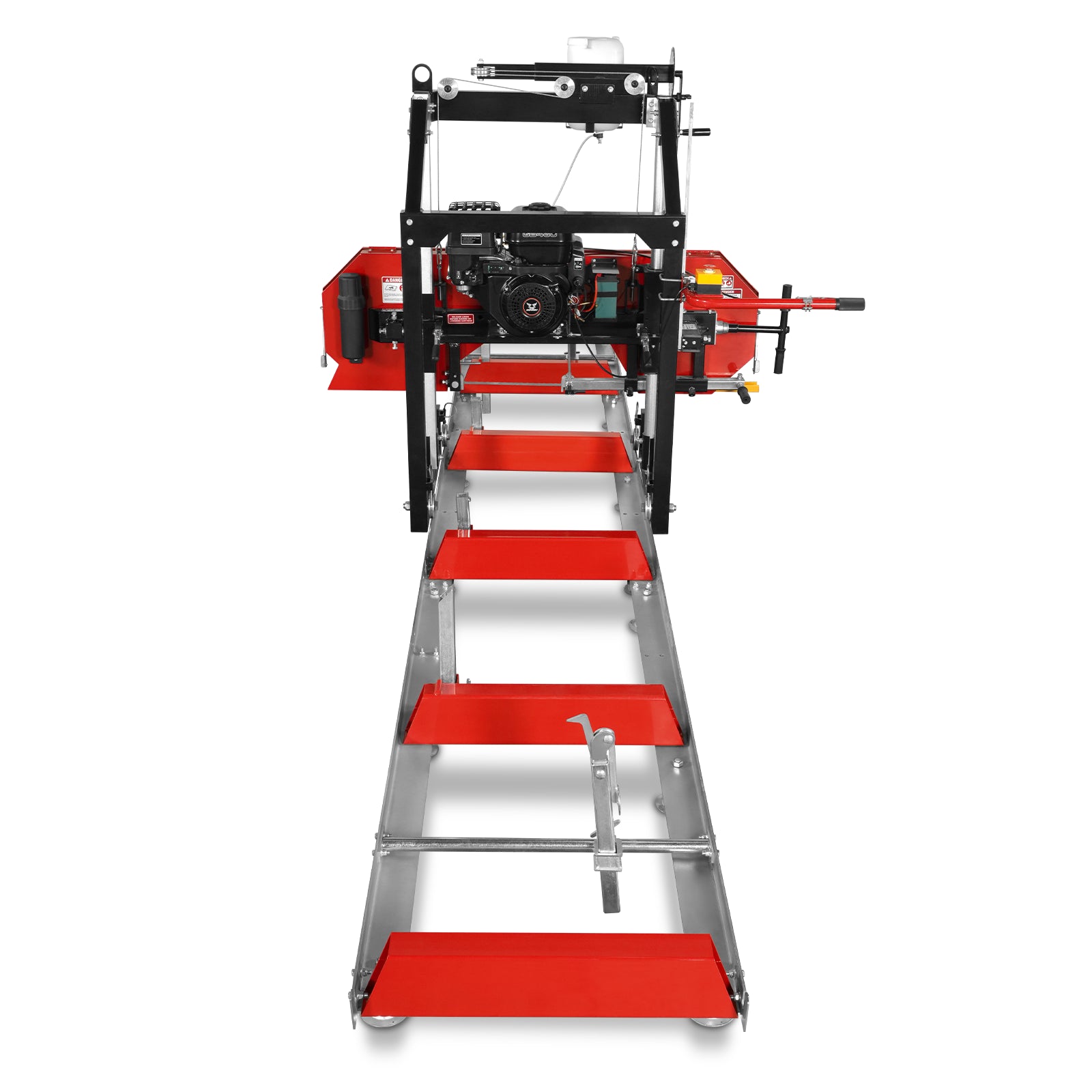 26" Portable Sawmill (5x Blades Included), 459cc 15HP E-Start Gasoline Engine, 22" Board Width, 20' Track Length (13' Track Length + 6.6' Track Extension Included) , SM-26