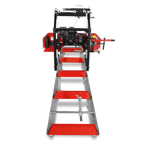 26" Portable Sawmill (5x Blades Included), 459cc 15HP E-Start Gasoline Engine, 22" Board Width, 20' Track Length (13' Track Length + 6.6' Track Extension Included) , SM-26