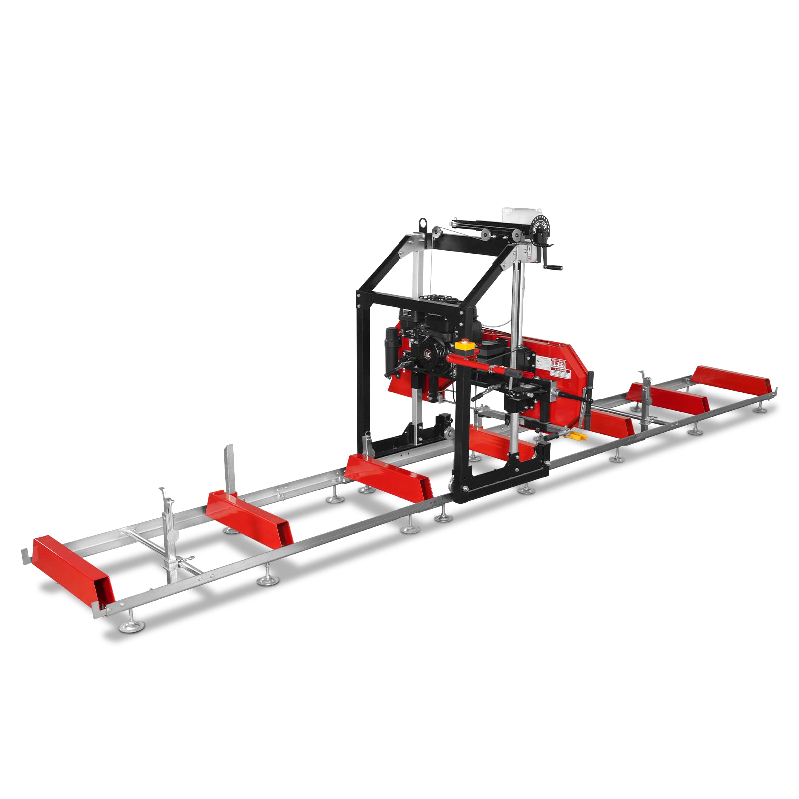 26" Portable Sawmill (5x Blades Included), 459cc 15HP E-Start Gasoline Engine, 22" Board Width, 20' Track Length (13' Track Length + 6.6' Track Extension Included) , SM-26