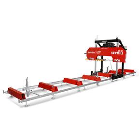 32" Portable Sawmill (5 x Blades Included),  KOHLER CH440 429cc E-Start Gasoline Engine, 26.5" Board Width, 20' Track Length (13' Track Length + 6.6' Track Extension Included) , SM-32