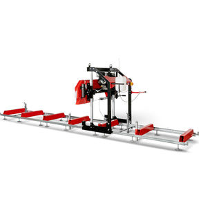 32" Portable Sawmill (5 x Blades Included),  KOHLER CH440 429cc E-Start Gasoline Engine, 26.5" Board Width, 20' Track Length (13' Track Length + 6.6' Track Extension Included) , SM-32