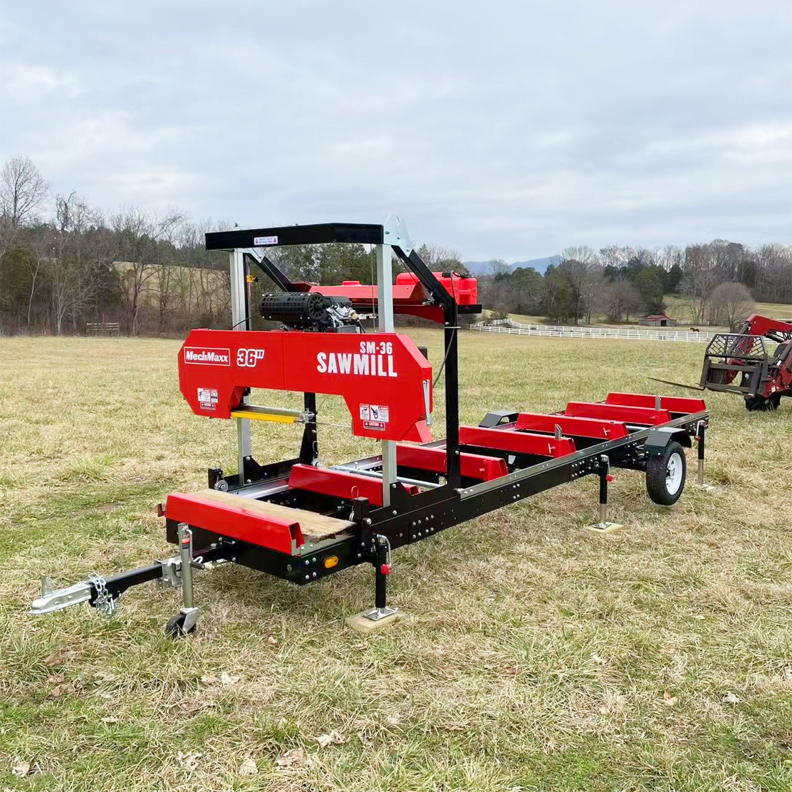 36" MAX Portable Sawmill, 25HP 750cc ZONSEN V-Twin Engine, 36" Board Width, 20' Track Length, (10 x Blades Included), SM36MAX