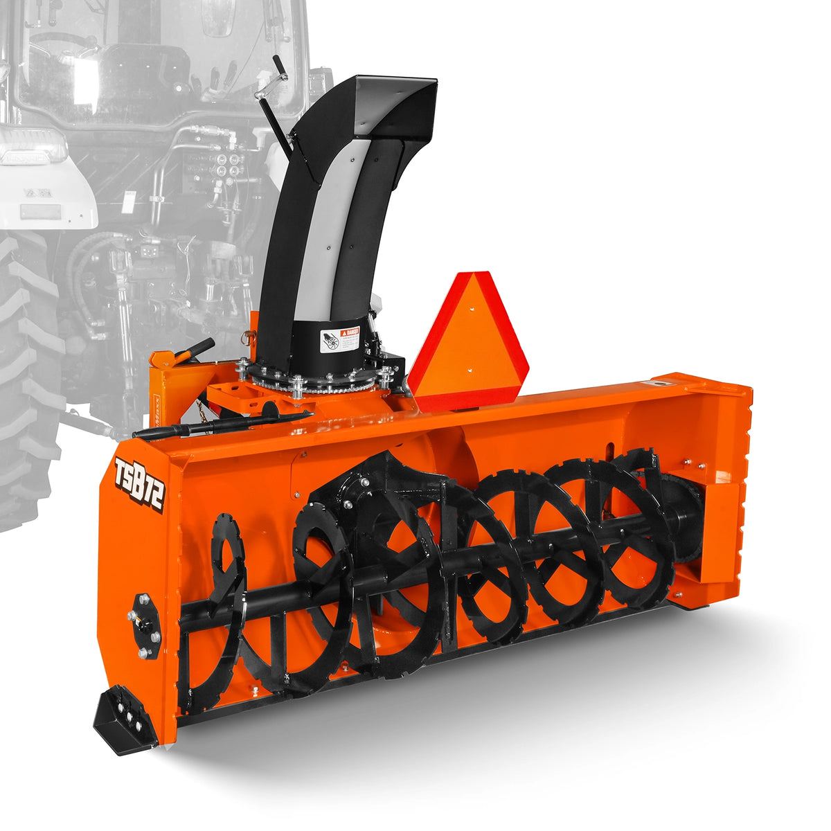 72" 3 Point PTO Snow Blower 24" Impeller Diameter 360° Snow Chute (PTO Shaft Included with Slip Clutch),  25-65 HP,  TSB72T