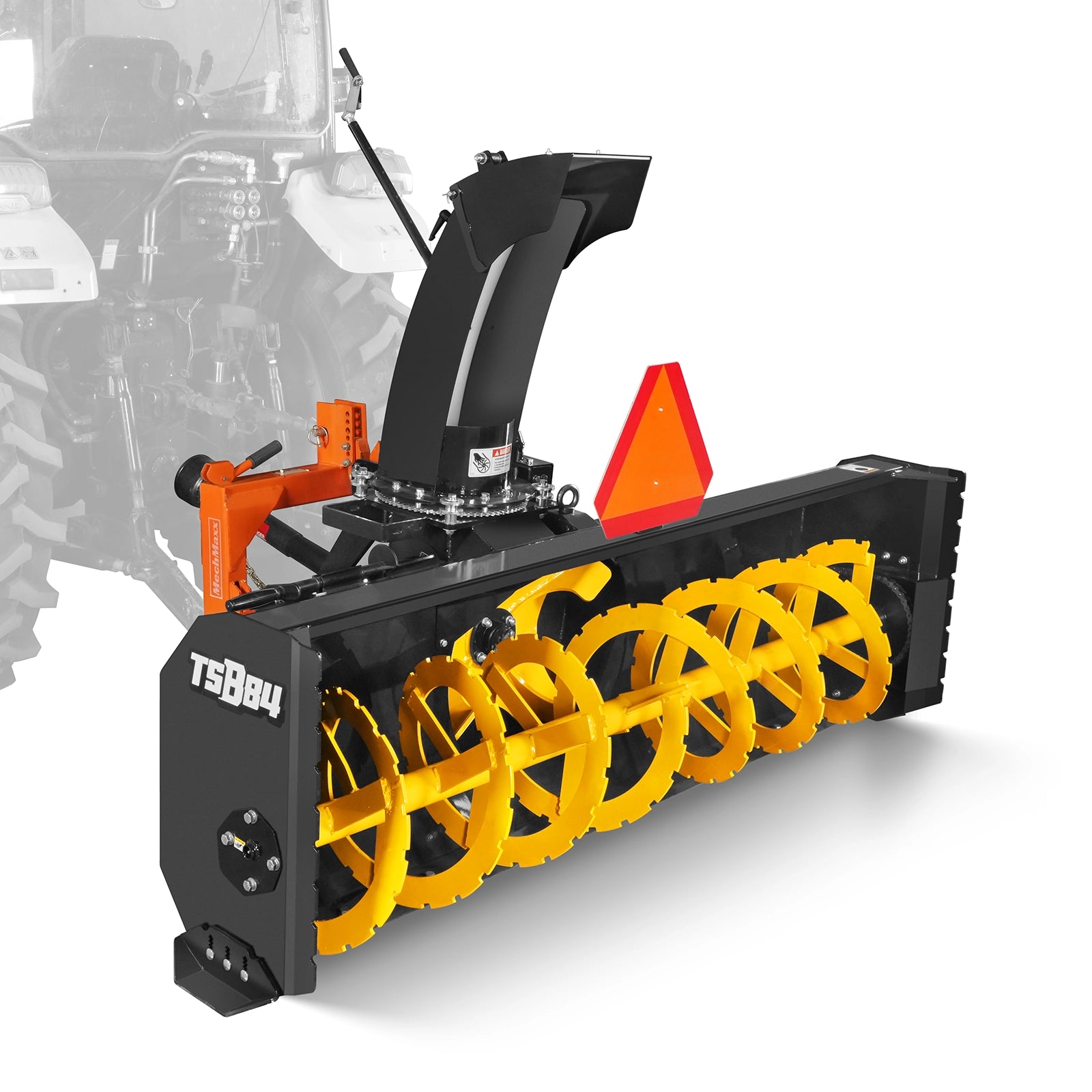 84" 3 Point PTO Snow Blower 24" Impeller Diameter 360° Snow Chute (PTO Shaft Included with Slip Clutch), 30-65 HP, TSB84