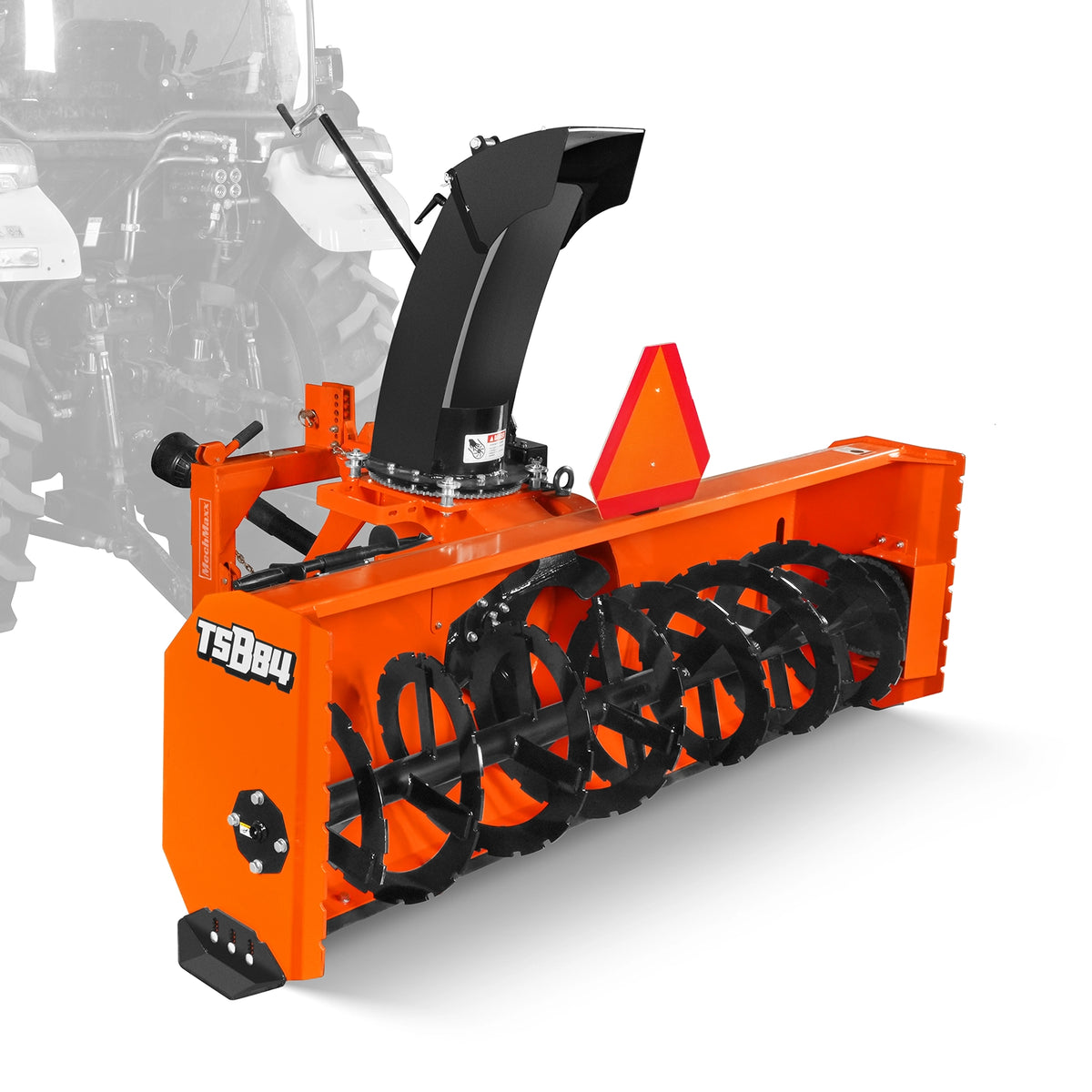 84" 3 Point PTO Snow Blower 24" Impeller Diameter 360° Snow Chute (PTO Shaft Included with Slip Clutch), 30-65 HP, TSB84T