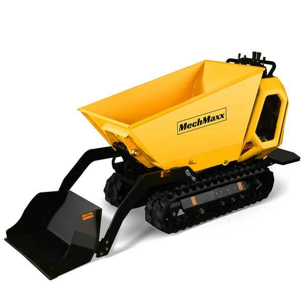 1800lb 420cc  E-start Gas Engine Stand-ON Hydraulic Track Dumper with Self-Loading; Model T80