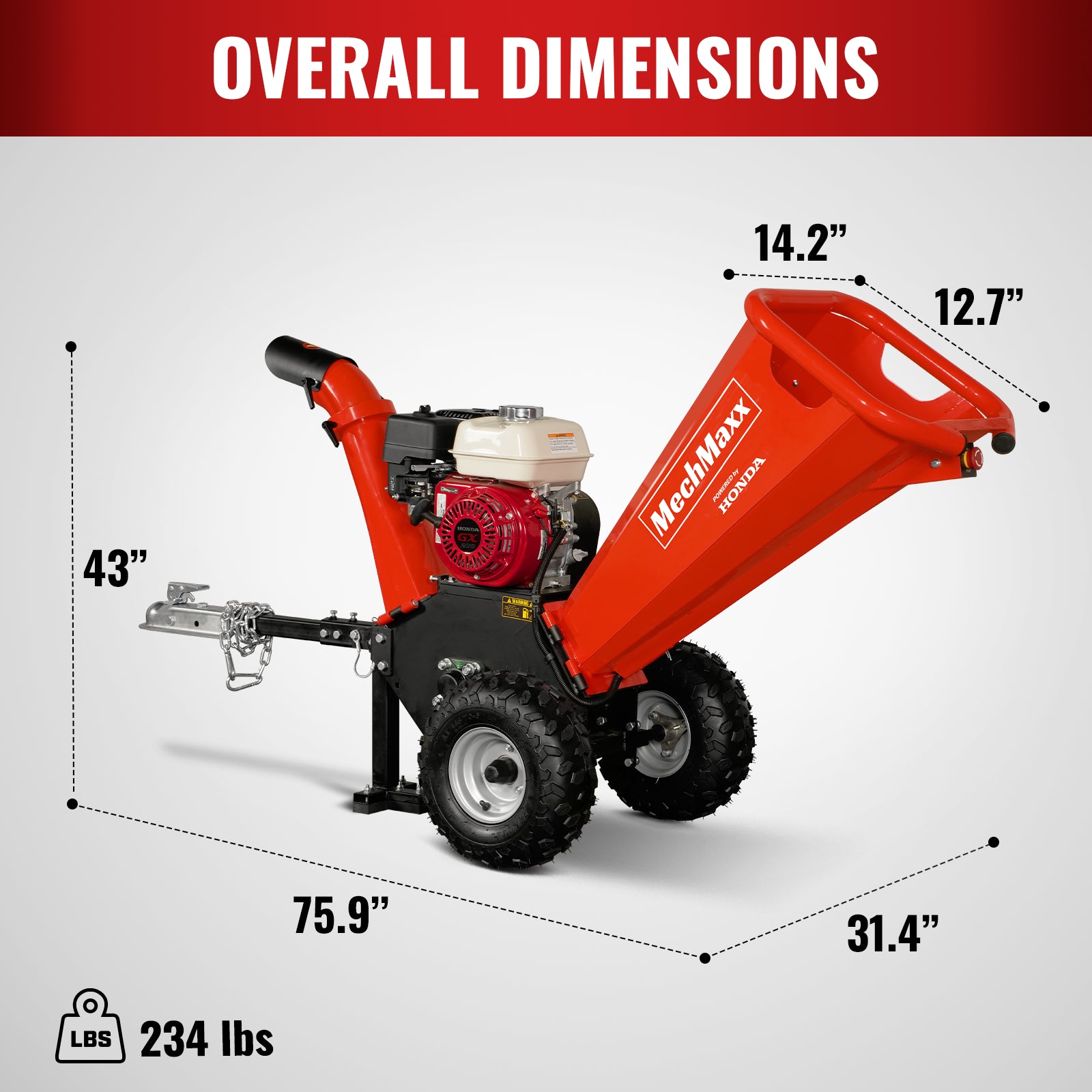 HONDA GX200 Gasoline Engine Powered 4 inch Wood Chipper, GS650 HONDA GX200 Gasoline Engine Powered 4 inch Wood Chipper, GS650