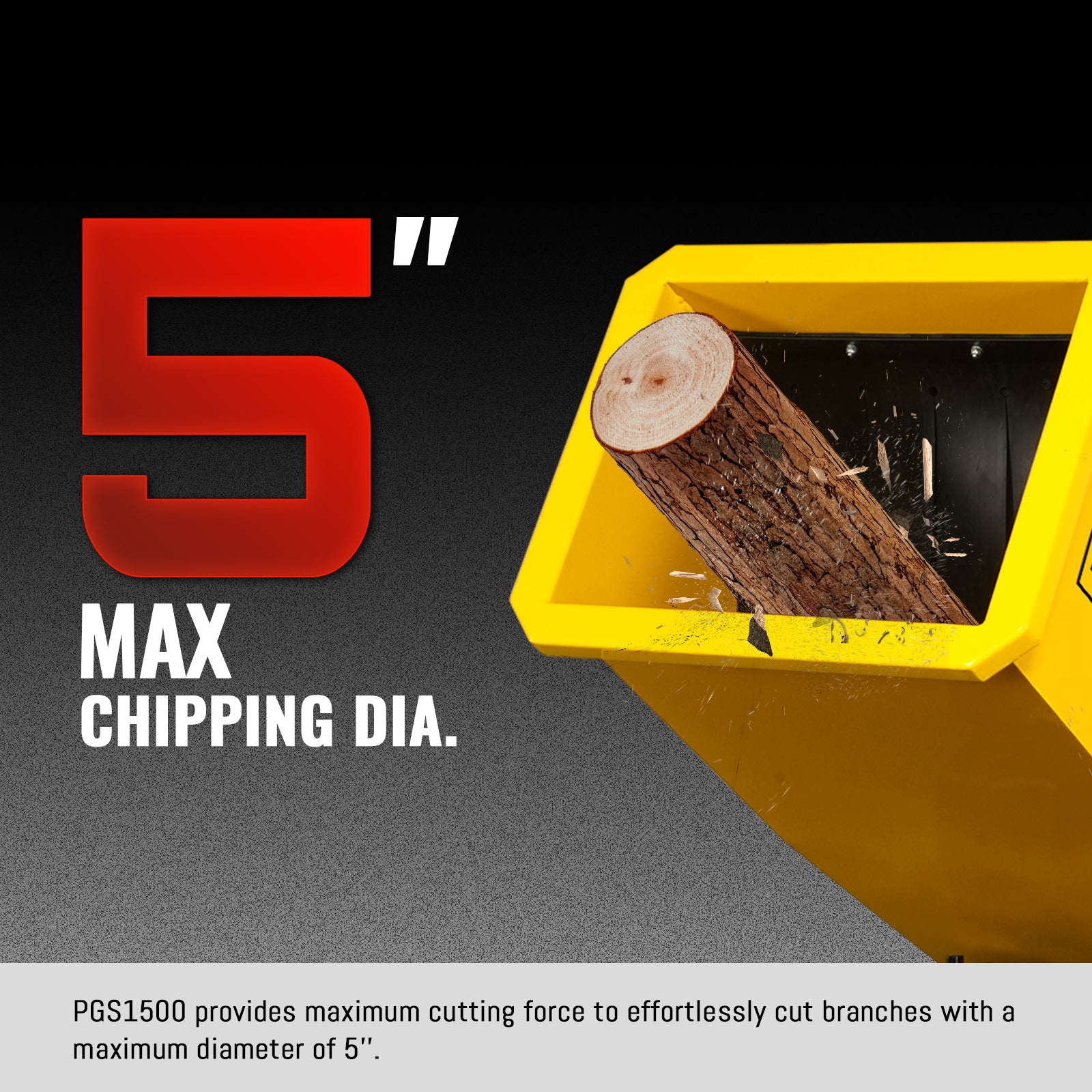 5 inch E-start DUCAR 420cc 15hp Gasoline Engine Powered Drum Wood Chipper with Towbar , PGS1500