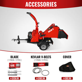 25hp 750cc Twin Cylinder ZONSEN Petrol Engine 7” Hydraulic Feeding Wood Chipper, DCH7