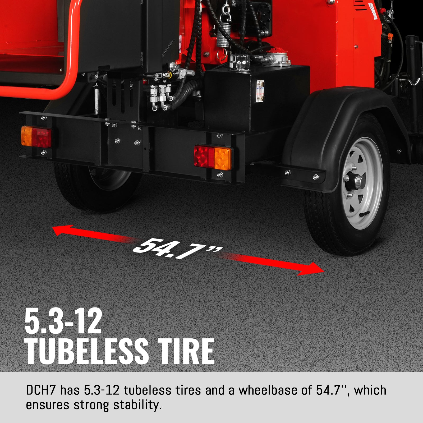 HONDA GX690 22HP 688cc Twin Cylinder Gasoline Engine Powered 7” Hydraulic Feeding Wood Chipper, DCH7